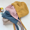MZ9853 Baby Cartoon Animal Ears Shape Skullcap Cotton Keep Warm and Windproof Hat, Size: Suitable for 0-12 Months, Style:Double Ears(Yellow)