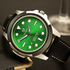 YAZOLE 372 Men Sports Watch Luminous Simple Quartz Watch(Green Tray Black Belt)