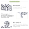 Sterling Silver Leaf Diamond Earrings Female Earrings