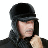 Autumn and Winter Imitation Mink Fur Warm Bombrt Hats Flight Cap for Middle-aged Men, Size:M56-58cm(Gray)