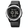 SKMEI 2047 Multifunctional Men 50M Waterproof Sports Digital Wrist Watch(Silver+Black)