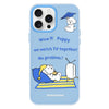 For iPhone 14 Pro Max Skin Feeling Jelly TPU Hybrid PC Phone Case(TV Dog Blue)