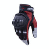 One Pair Genuine Leather Motorcycle Gloves with Carbon Fiber Hard Knuckle Touch Screen, Size:XL(Black)