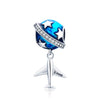 Dream Of Traveling Airplane Dripping Oil S925 Sterling Silver Bead DIY Accessories