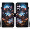 For Samsung Galaxy A55 5G Crystal Texture Colored Drawing Leather Phone Case(Little Lantern Flower)