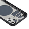 iPhone 12 Back Cover Replacement Black - SIM Tray & Lens