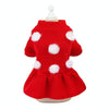 Red Dog Skirt, Warm Plush, Size M, Pomeranian/Bichon