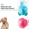 Portable Pet Water Bottle 500ml, Pink Bear Design - Dog & Cat Travel Bowl