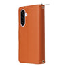 For Samsung Galaxy A56 Nine-card Slots Zipper Wallet Bag Leather Phone Case(Brown)