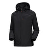 Men Casual Youth Full Zip Hooded Rainproof Jacket, Size: XL(Black)
