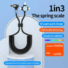 66W 3 in 1 USB to 8 Pin + Micro USB + USB-C / Type-C Fast Charging Elbow Spring Cable(Black)