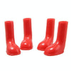 Dog Rain Boots Waterproof Non-Slip, Red, Large (4 Pack)