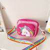 Children Shoulder Messenger Bag Cute Coin Backpack(Rose Red)