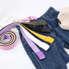 Unisex Smooth Buckle Canvas Woven Belt, Size:130 x 3.8cm(White)