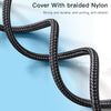 YESIDO CA104 2.4A USB to 8 Pin Transparent Charging Data Cable, Length:1.2m(Black)