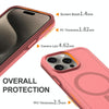 For iPhone 14 Pro Shockproof MagSafe Armor PC Hybrid TPU Phone Case(Dark Pink+Maroon)