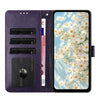 For Samsung Galaxy S21 Ultra 5G Daisy Embossed Leather Phone Case(Dark Purple)