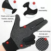 5pairs Outdoor Breathable Non-slip Particle Silicone Hiking Riding Nylon Gloves Thin Mittens(Grey)