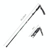 TANERDD TR-D0001 Trekking Poles Aluminum Alloy Folding Outdoor Handrails Trekking Walking Sticks(Short Model (Black))