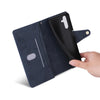 For Samsung Galaxy S25 5G Rivet Buckle 9 Cards Three Fold Leather Phone Case(Blue)