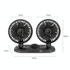 F558 With USB Mobile Phone Charging Car Fan 12/24V Car Truck Double Shaking Head Fan(Double Head 12V)