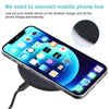 10W QI Plaid Pattern Round Plastic Wireless Charger (Black)