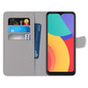 For Alcatel 1L (2021) Coloured Drawing Cross Texture Horizontal Flip PU Leather Case with Holder & Card Slots & Wallet & Lanyard(Dick Rose Wolf)
