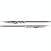 2 PCS/Set D-280 Flame Streak Pattern Car Modified Decorative Sticker(Black)