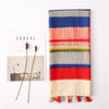 180 X 85cm  Women Cotton And Linen Scarf Retro Splicing Bohemian Printed Silk Shawl SL2003-016