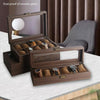 Wood Grain Leather Watch Display Box Watch Storage Case Jewelry Box, Style: 6 Digit Square