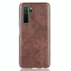 For Huawei P40 LITE 5G/Nova 7 SE Shockproof Litchi Texture PC + PU Case(Brown)