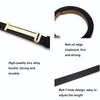 110cm Women Adjustable Leather Decorative Belt Casual Jeans Gold Buckle Thin Belt(Red)