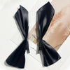 2 Pairs Half Bow Hair Clip Retro Girl Side Duckbill Clip Hair Ornament, Colour: Polyester Black