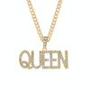 N2106-14 Queen Exaggerated Hip Hop Style Necklace Collarbone Chains