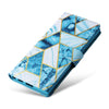 For Samsung Galaxy S25 Ultra 5G Marble Bronzing Stitching Leather Phone Case(Blue)