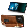 For Asus ROG Phone 8 Wristband Leather Back Phone Case(Brown)