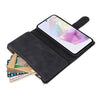 For Samsung Galaxy A26 5G Multifunctional Frosted Zipper Wallet Leather Phone Case(Black)