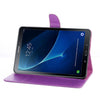 For Galaxy Tab A 10.1 (2016) / P580 Simple Style Horizontal Flip Leather Case with Holder & Card Slots & Wallet (Purple)