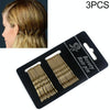 3 PCS Female Black Gold Barrettes Hair Clips Headbands Hair Accessories(2#Gold)