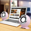 BOAI 072 Notebook Desktop Computer Speaker USB Multimedia Mini Audio(Pink)