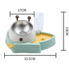 Elevated Cat Bowl Set with Waterer - Blue - Slow Feeder