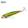 2 PCS PROBEROS LF103 Simulation Metal Sea Fishing Bait, Specification: 50g(A With Hook)