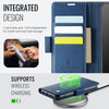 For iPhone 11 Pro AutSpace A11 Side Buckle MagSafe Magnetic RFID Phone Leather Case(Blue)
