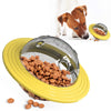 Bite-Resistant Dog Treat Puzzle Toy - Yellow Flying Disc for Dogs & Cats