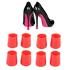 4 Pairs Noise Cancelling Heel Covers Anti-Slip High Heels Protective Caps, Size:XS(Red)