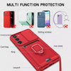 For Samsung Galaxy S25 5G Sliding Camshield Magnetic Card Holder Silicone Phone Case(Light Purple)