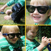 New Fashion Crimp Folding Mirror Pops Polarized Sunglasses Casual UV400 Protection Glasses for Men / Women(Black)