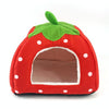 Foldable Strawberry Pet House/Nest, Red, Small