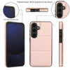 For Samsung Galaxy S25+ 5G Tri-fold Holder Leather Phone Case with Card Slot(Rose Gold)