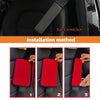 3D Striped Mesh Car Seat Belt Cover Shoulder Pads(Gray)